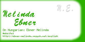 melinda ebner business card